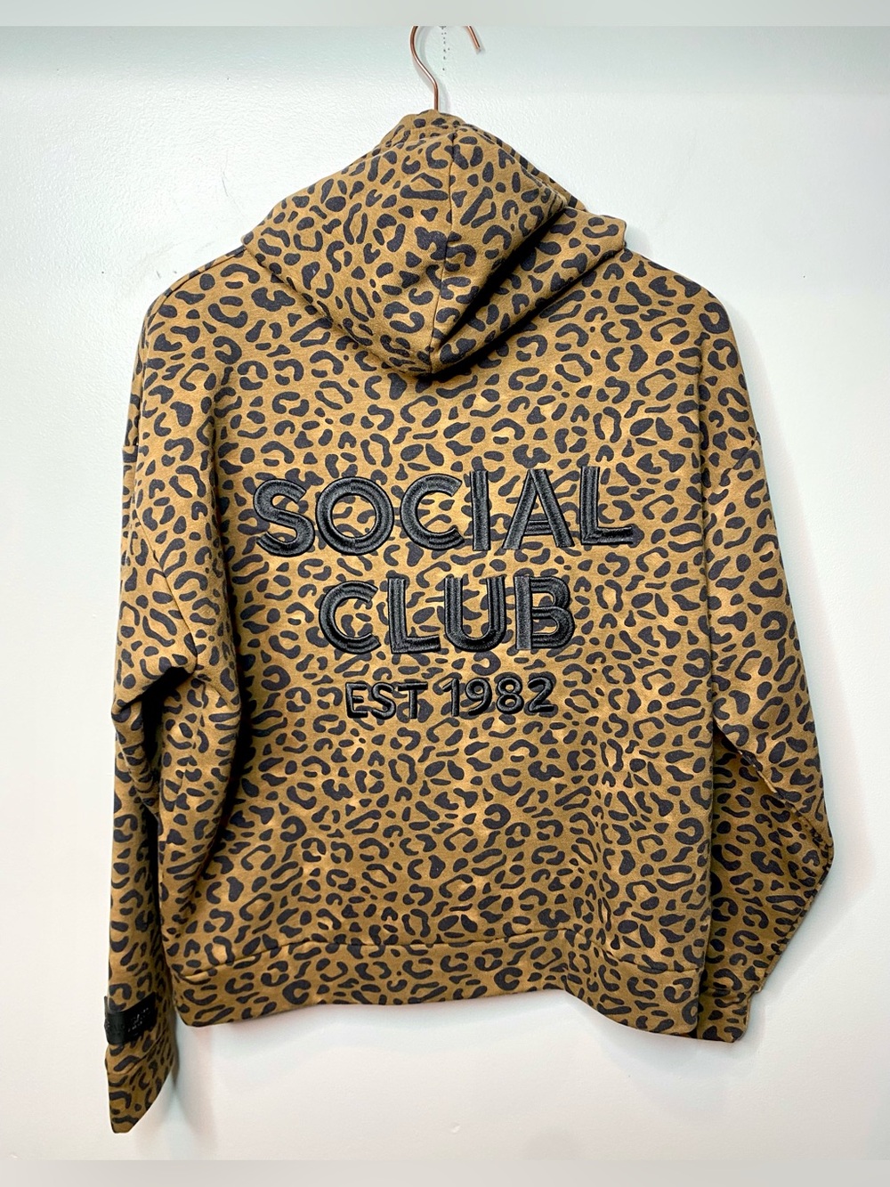 Leopard Print Social Club Hoodie.